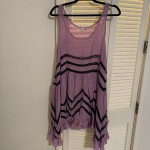 Free People voile and lace trapeze slip